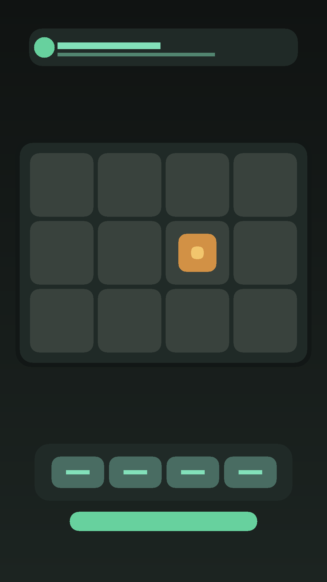 Pocket Push solved board with crates in pockets